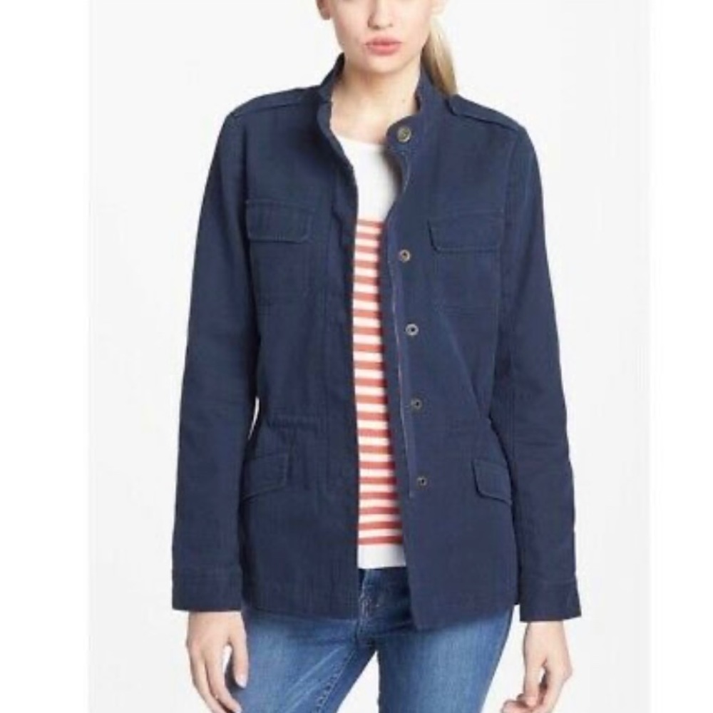 hinge navy utility style jacket